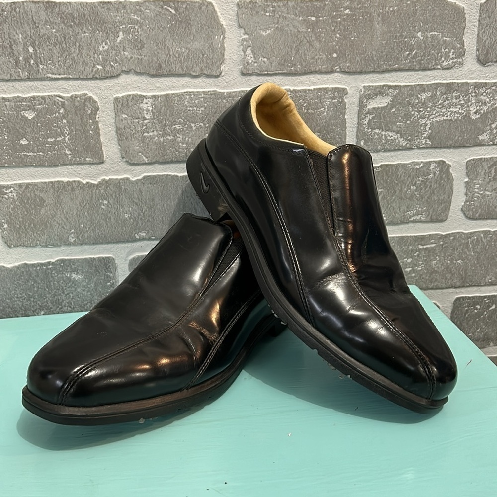 Nike Air Comfort Black Leather Slip On Golf Shoes Women’s 8 Low Heel